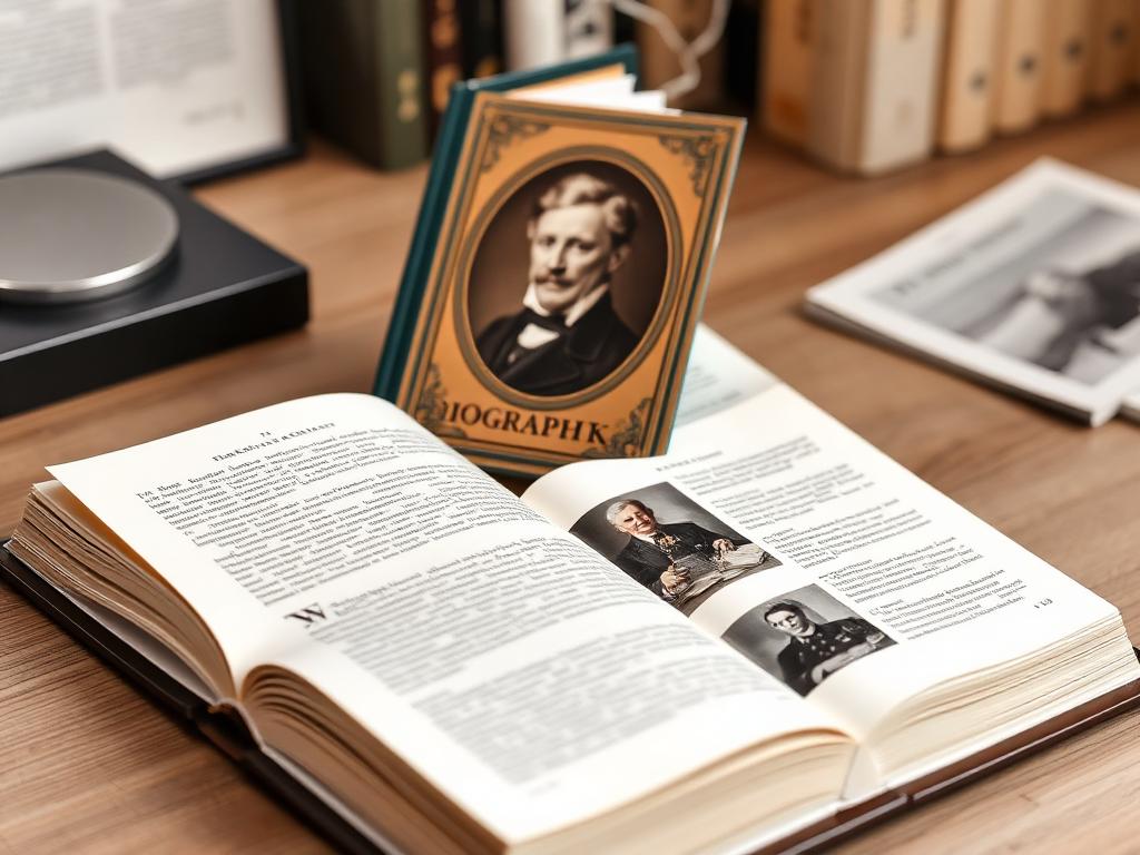 hardcover biography with professional life story